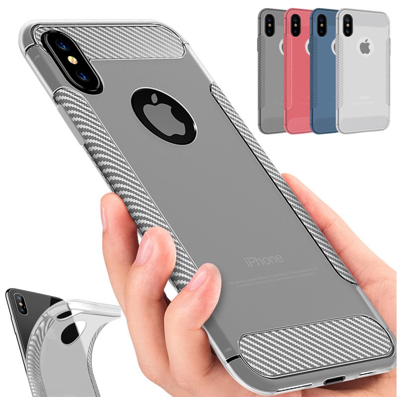 Para Funda X Funda Delgada TPU Transparente Suave Soporte de Inalámbrica para Apple