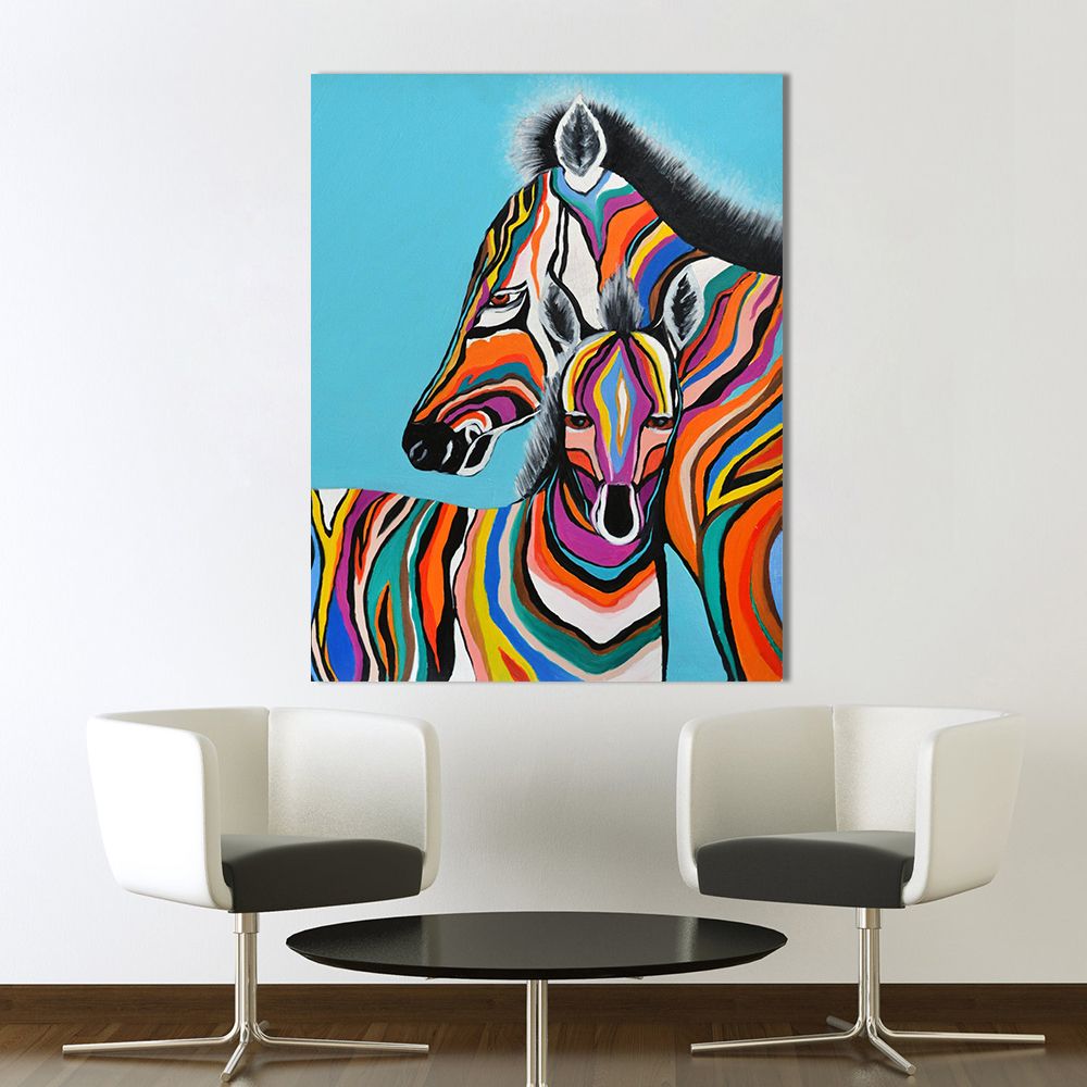 Home Decor Modern Zebra Paintings Art Bedroom Animal HD Print on Canvas