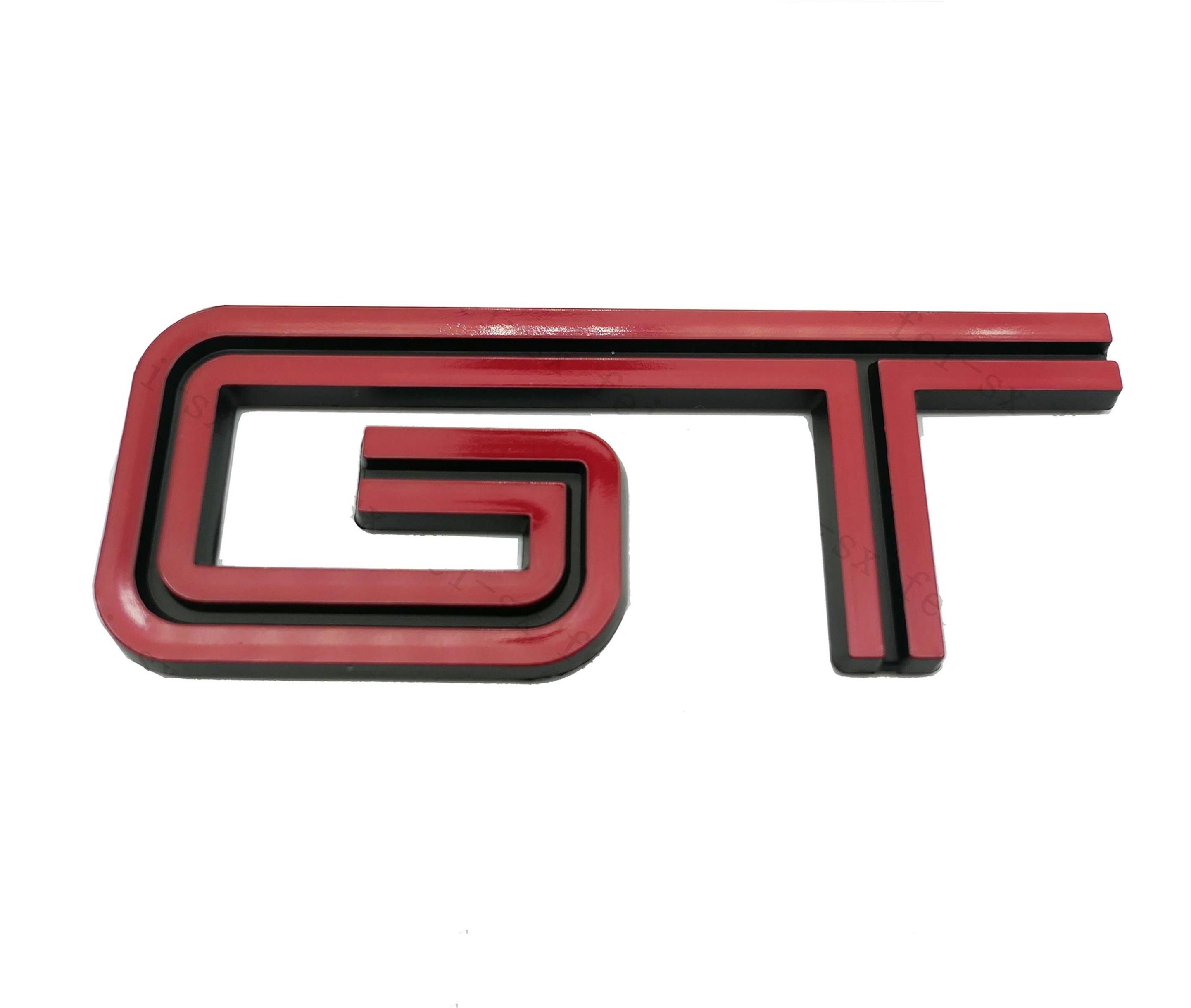 Red Ford Mustang GT Emblem 2005-2010 Fender and Trunk Replacement Badge Decal