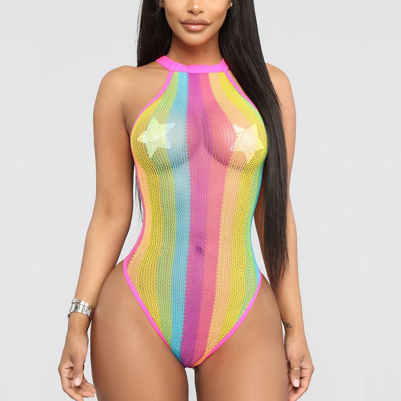 rainbow bathing suit one piece