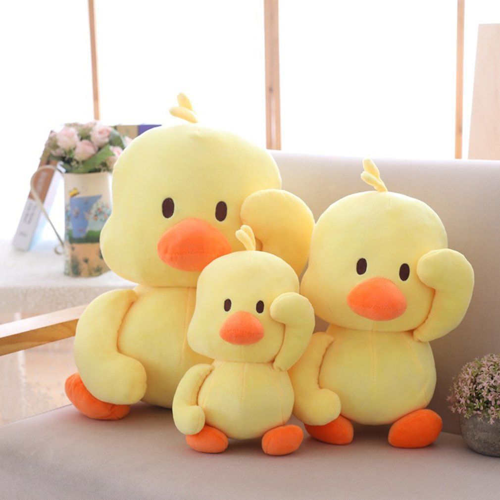 small yellow duck stuffed animal