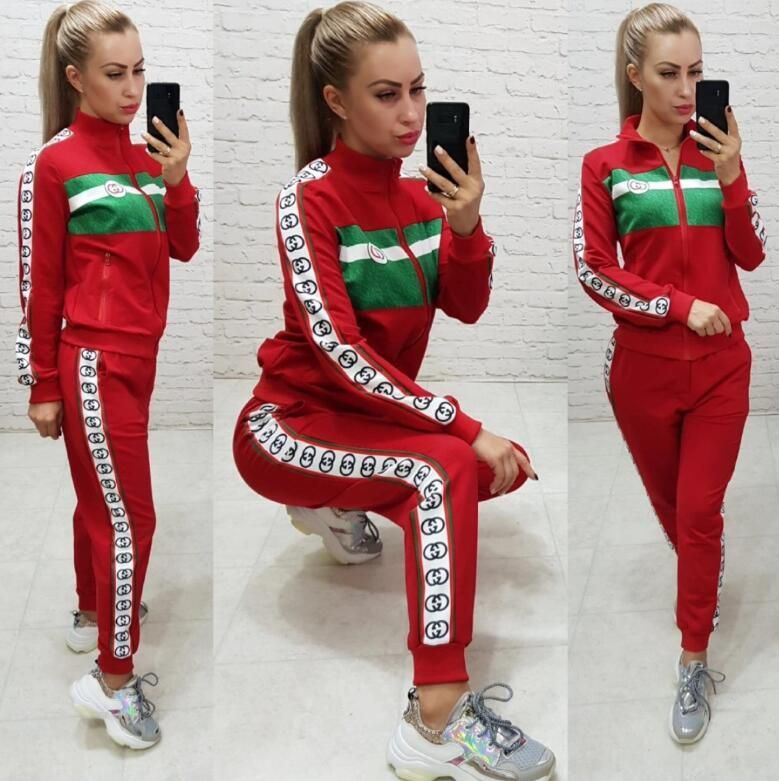 2019 2020 Palaces Women Tracksuit D7Gucci Hoodie Pants Set Casual Comfortable Yoga Sports Outdoor Long Sleeve Tops Jogger Clothing Set From Zywang97,