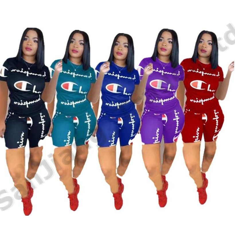 champion 2 piece short set womens