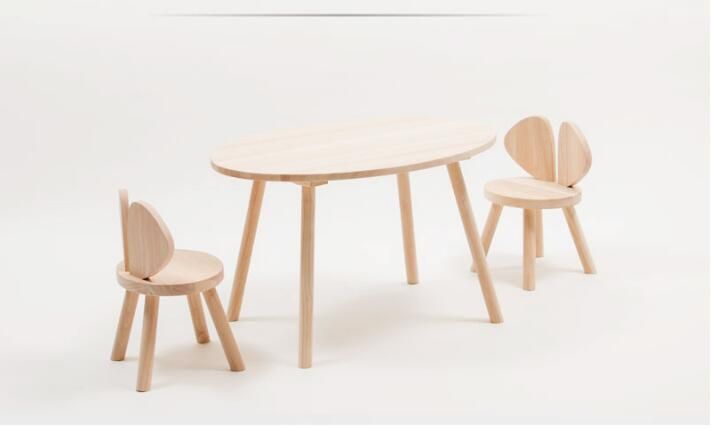 wood 1 table+2 chair