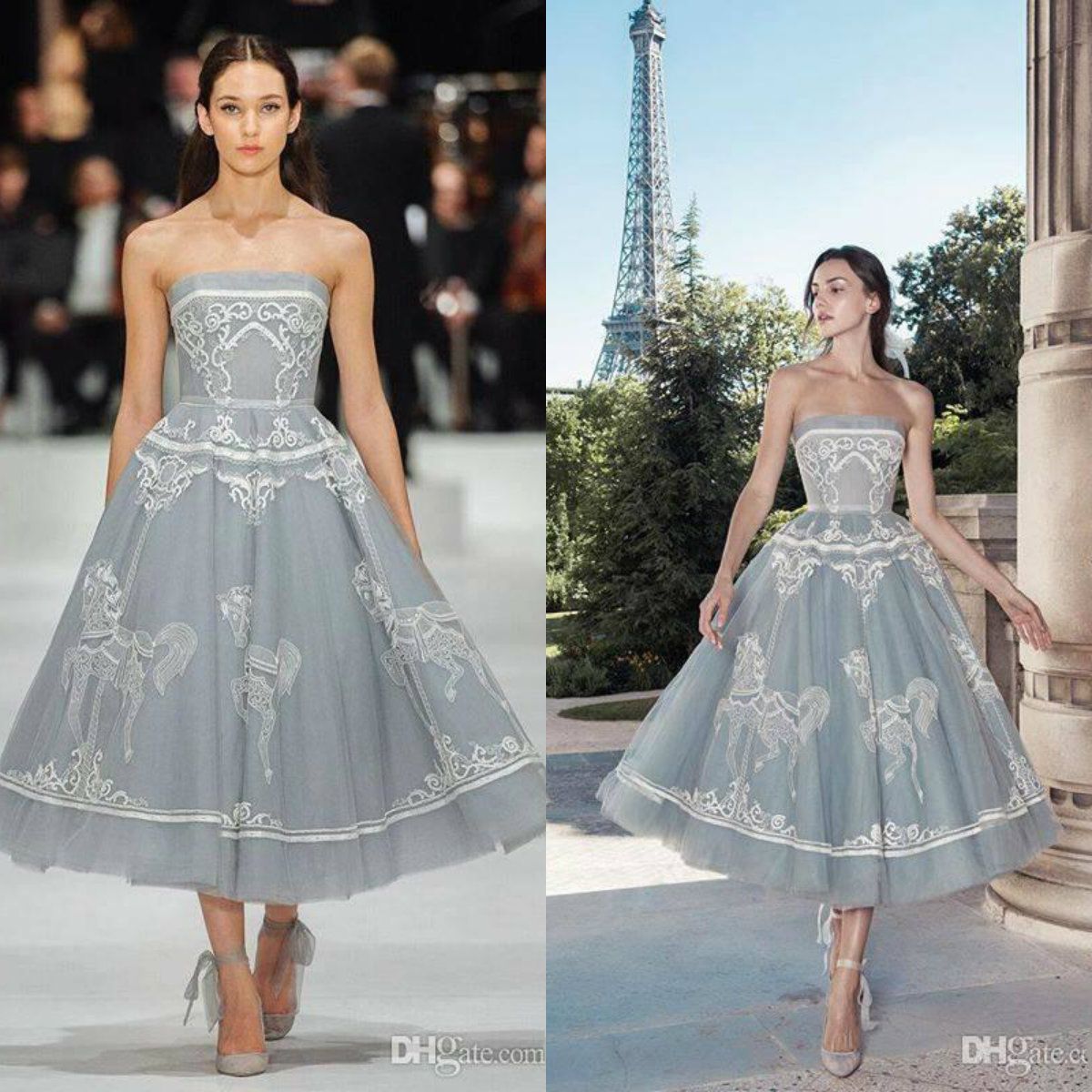 tea length evening dresses for wedding