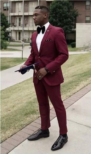 Compra Vestido De Boda De Los Hombres De Color Rojo Vino Slim Fit Trajes  Formal Prom Brand Diseñador Deportes Groomsman Trajes De Smoking Chaqueta +  Pantalones Barato | Entrega Rápida Y Calidad 