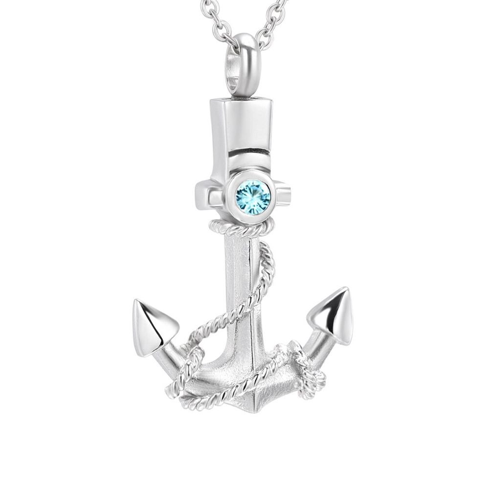 Cremation Jewelry For Ashes,Nautical Anchor Ashes Necklace Stainless