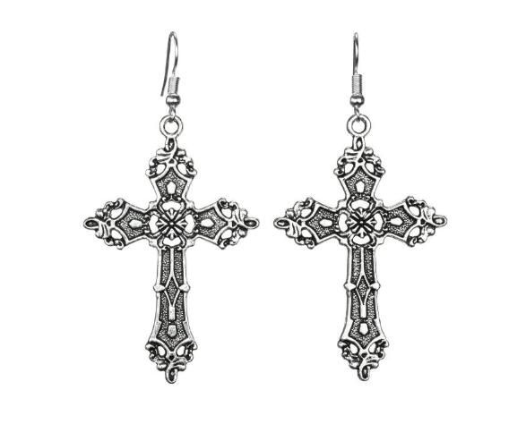 Großhandel Heißer Verkauf Vintage Silber Kreuz Ohrring Punk Gothic Baumeln Lange Ohrring Anhänger Christian Faith Ohrringe Mode Frauen Schmuck Party Geschenke Von Zp201588 0 54 Auf De Dhgate Com Dhgate