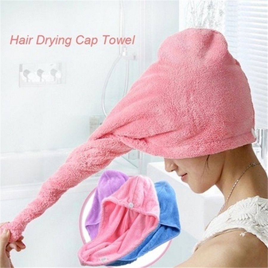 Microfiber Dry Hair Cap Coral Velvet Quick Drying Turban Super