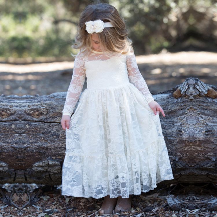 3t white flower girl dress