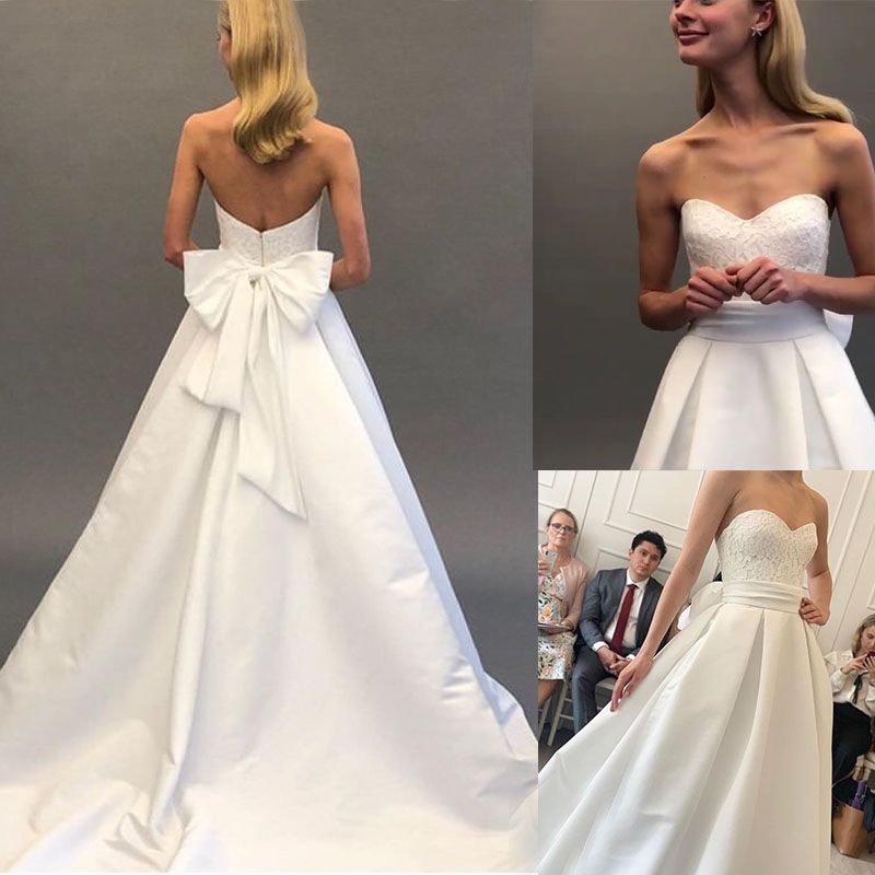 Discount Elegant Sweetheart White Wedding Dresses A Line American