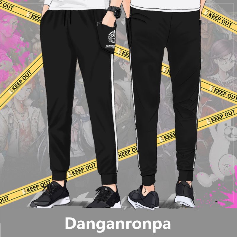 Cartoon Anime Danganronpa Monokuma Nouveau Costume Cosplay Femmes Hommes Pantalons Pantalons De Jogging En Coton Noir Cartoon Anime Danganronpa Monokuma Nouveau Costume Cosplay Femmes Hommes Pantalons Pantalons De Jogging En Coton Noir