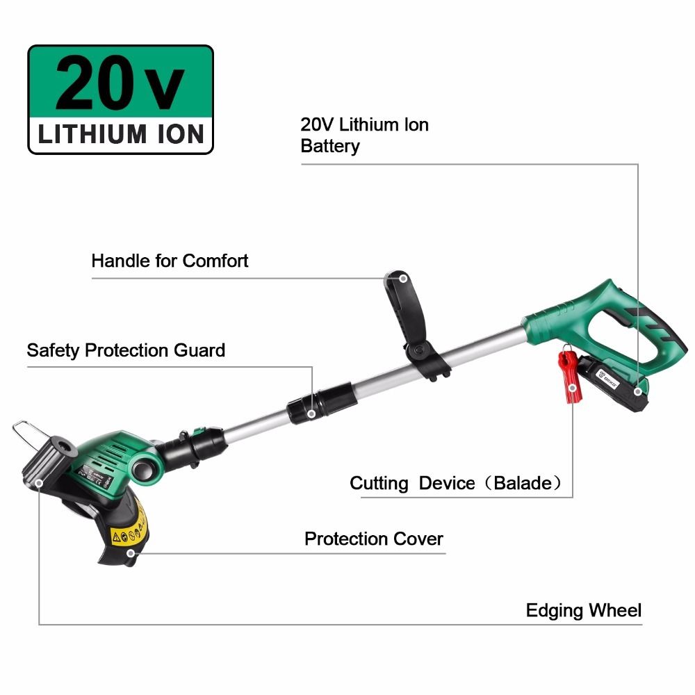 2020 Deko Dkgt06 20v Lithium 1500mah Cordless Grass String Trimmer With Battery Pack And Blade Pendants T200115 From Xue009 67 5 Dhgate Com