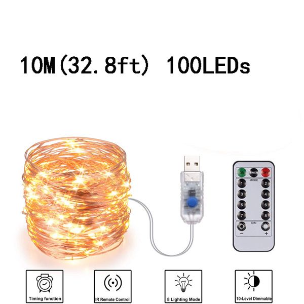 USB 10m (32,8 stóp) 100LED