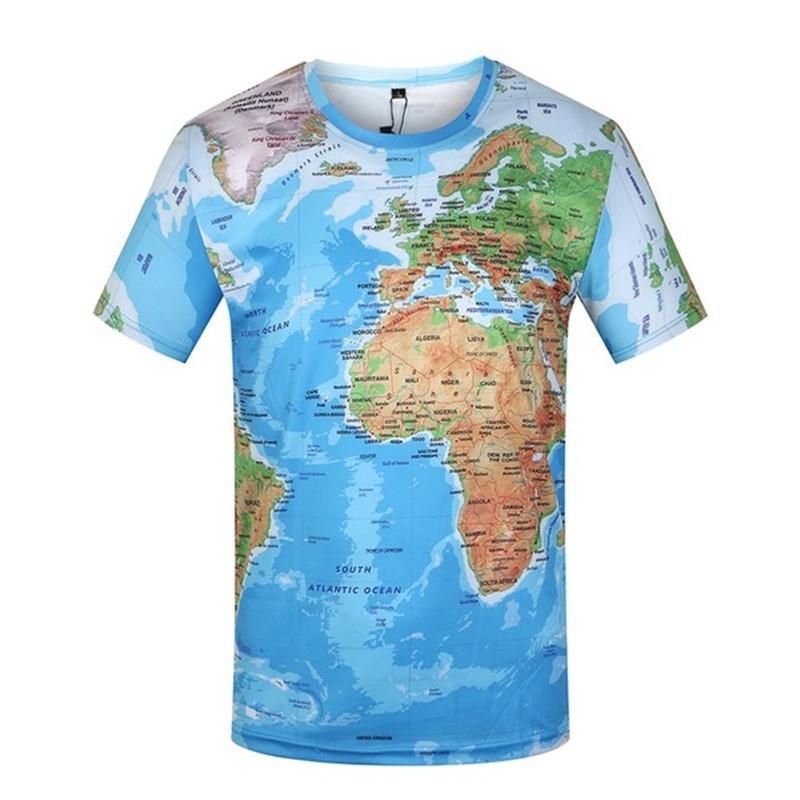 Brand World Map T Shirt Funny T Shirts Summer Fashion Anime Tshirt 3d T Shirt Mens Clothing Tops Tees Elegant Size M 4xl From Fashionlot 18 35 Dhgate Com