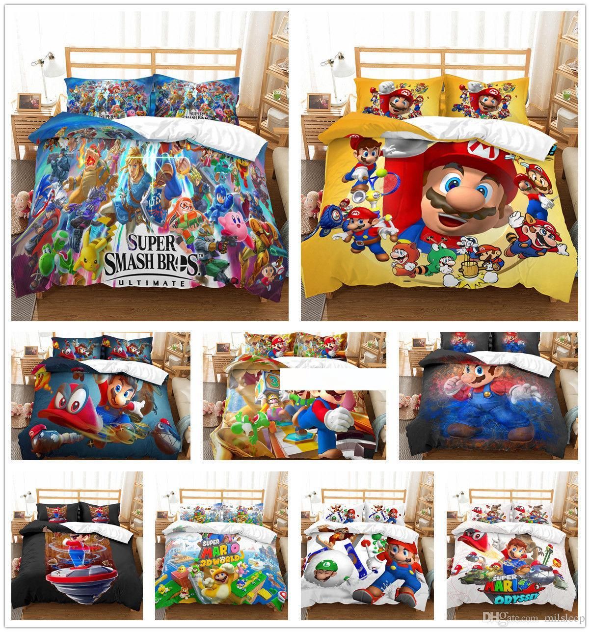 Customized 3d Super Mario Brothers Bedding Set Duvet Cover