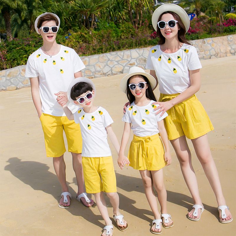 mom and daughter and son matching outfits