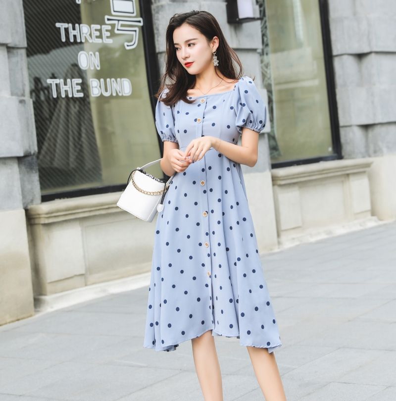 puff sleeve vintage dress