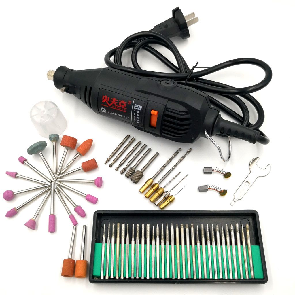 Mini Electric Grinder Rotary Variable 3 Speed Tool Drill Kit w//17pcs Accessories
