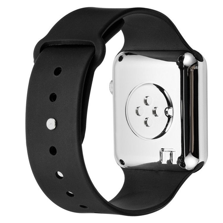 square mirror face silicone band digital watch
