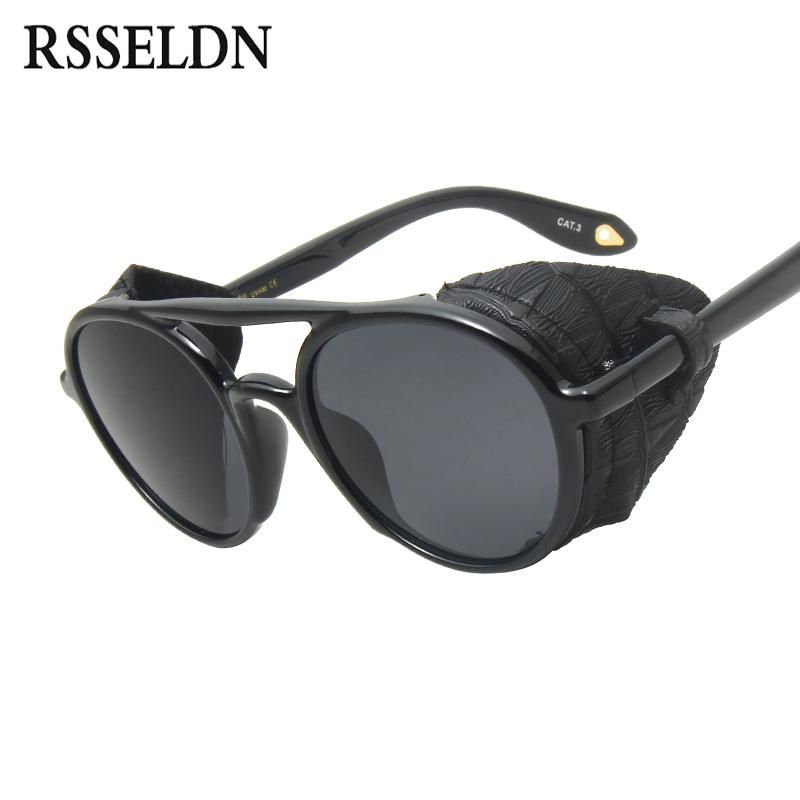 Rsseldn Vintage Steampunk Men Sunglasses 2019 Fashion Leather With Side Shields Style Round Sun Glasses For Women Uv400 Oculos Police Sunglasses Serengeti Sunglasses From Hazzys 48 88 Dhgate Com Oakley holbrook rectangular glasses are excellent for the ones that like that wayfarer look. rsseldn vintage steampunk men
