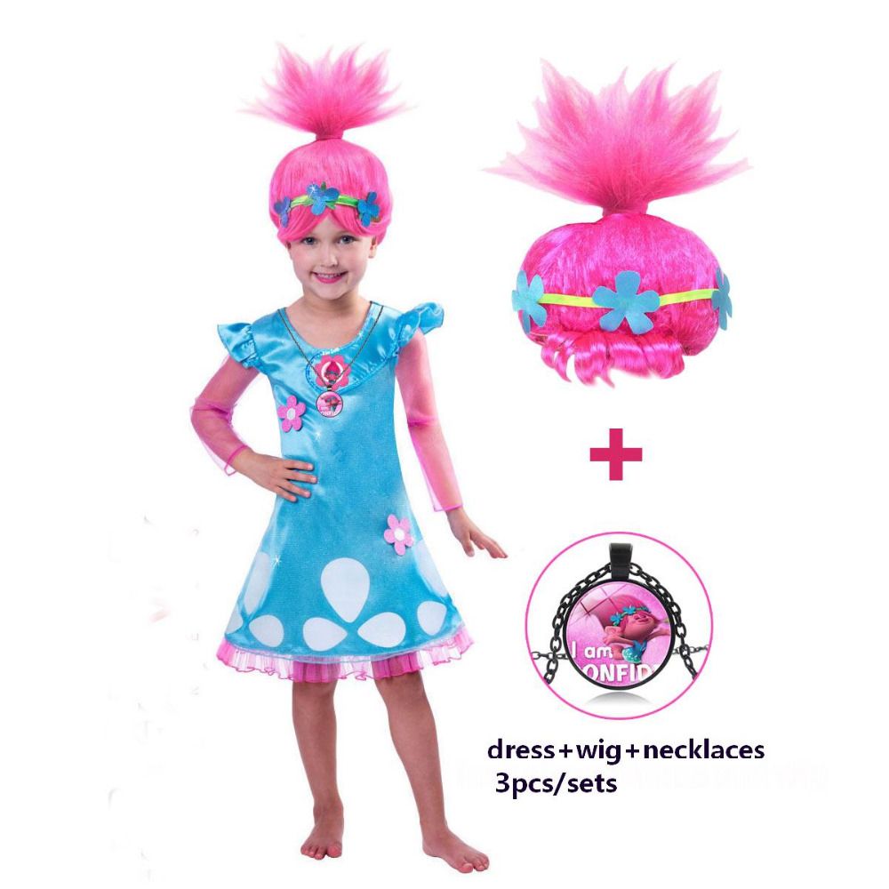 Trolls Costume da Bagno per Ragazze Poppy