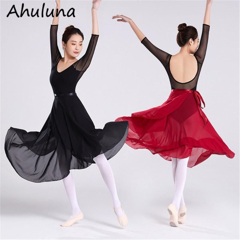 Mujer Bailarina vestido ballet traje de baile larga gasa falda ropa para  adultos primavera verano hembra