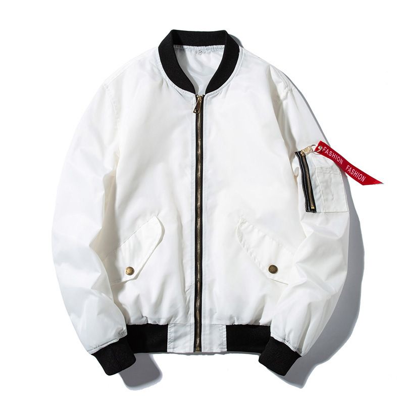 all white bomber jacket