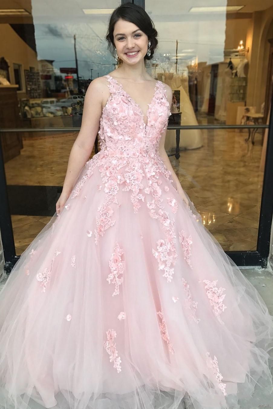 pink sheer gown
