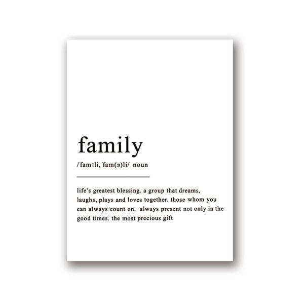 Großhandel Familie Schwester Bruder Definition Wandkunst Leinwand Poster  Drucke Modernen Minimalismus Zitate Malerei Wandbilder Wohnkultur Von  Bright689, 18,04 € Auf De.Dhgate.Com | Dhgate