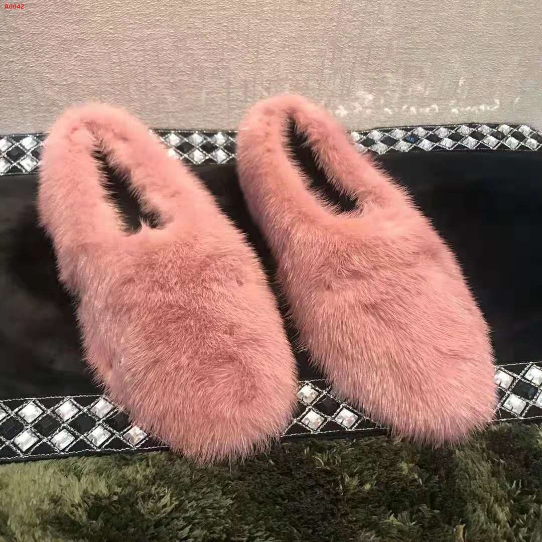 mink fur shoes