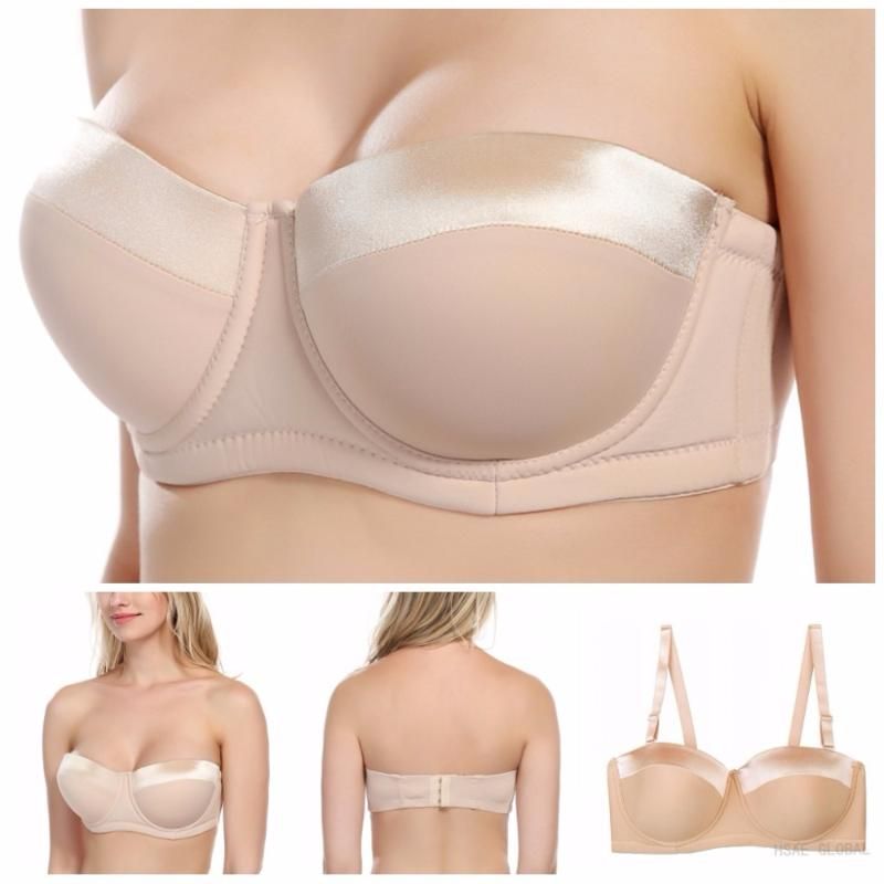Women Strapless Bra Plus Size 32 46 B/C/D/DD/E/F/G Half Cup Multiway Balcontette Bra with Straps N059,Coffee,C,44 or 100 Women Strapless Bra Plus Size 32 46 B/C/D/DD/E/F/G Half Cup Multiway Balcontette Bra with Straps N059,Coffee,C,44 or 100