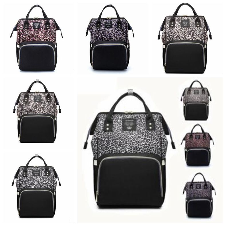 leopard print nappy bag