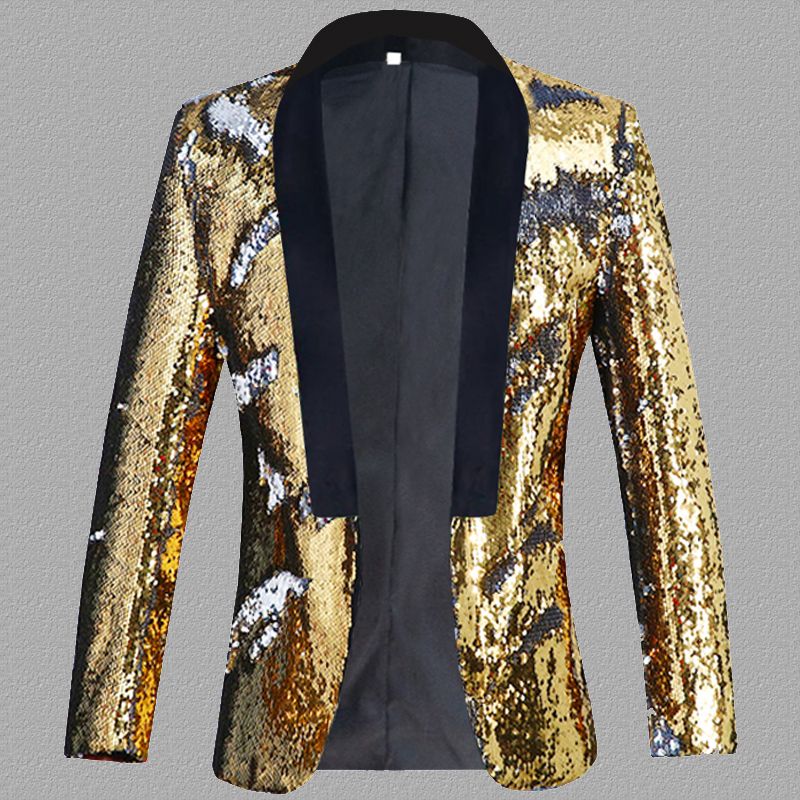 Flip Sequins Blazer Men Suits Designs Jacket Mens Stage Costumes ...