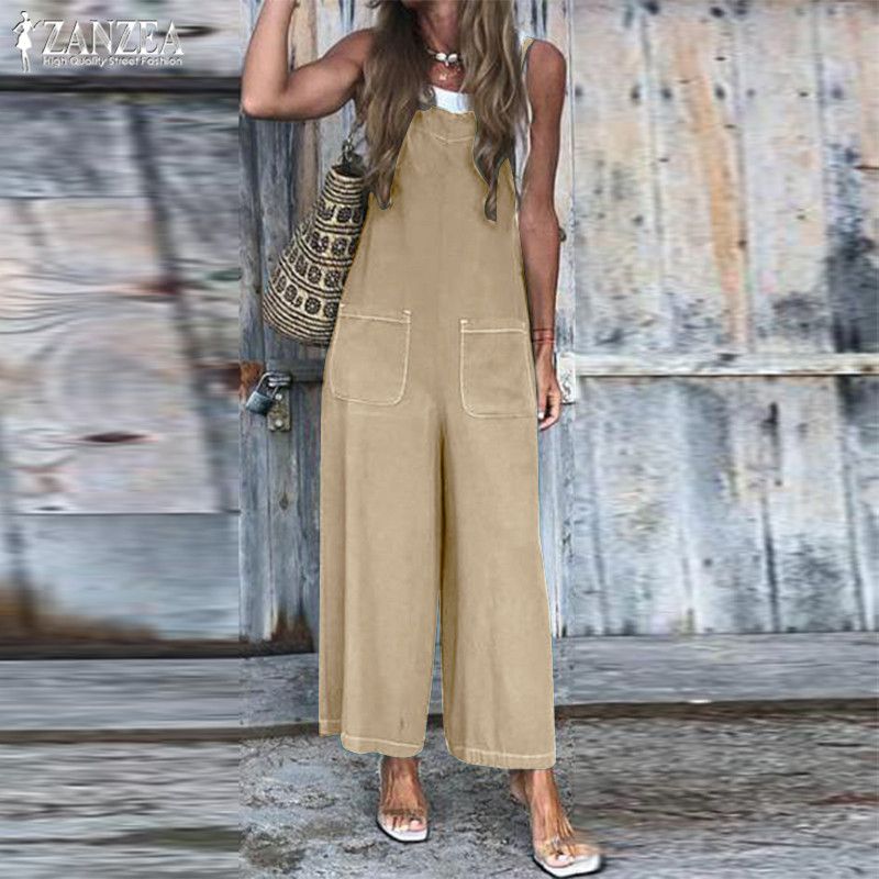 wide leg linen overalls