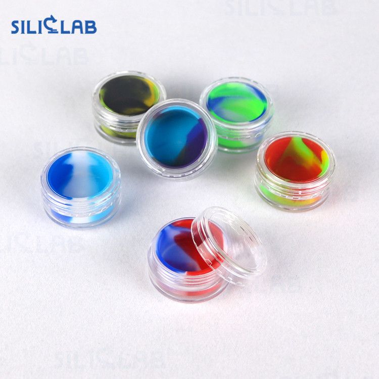 5ml Portable Small Round Shape Silicone Rubber Wax Container