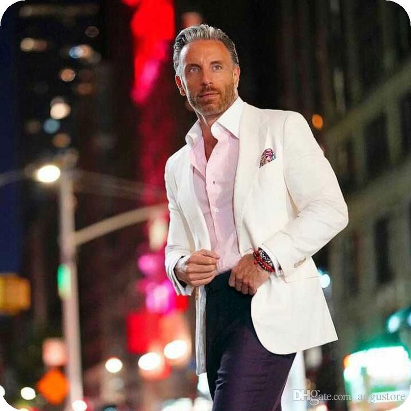 Compra Trajes Blanco De La Manera Hombres De Negocios Para La Boda Del  Smoking Del Novio Trajes De Hombre Borgoña Pantalones Del Traje Del Hombre  Hombre Trajes Terno Masculino Barato | Entrega