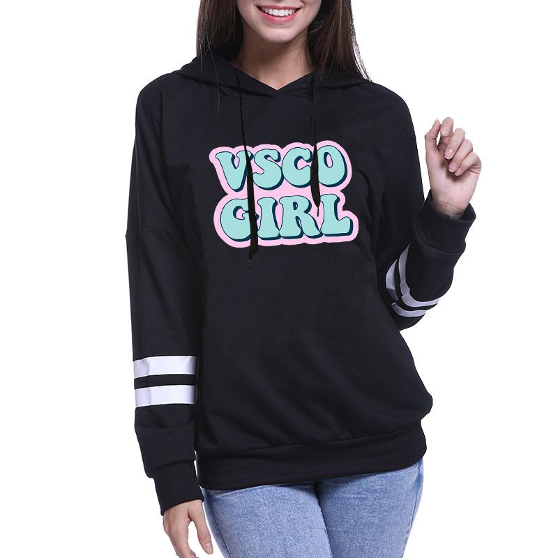 VSCO mujeres de muchacha de la manga larga con capucha Sudaderas con capucha Sudaderas Mujer