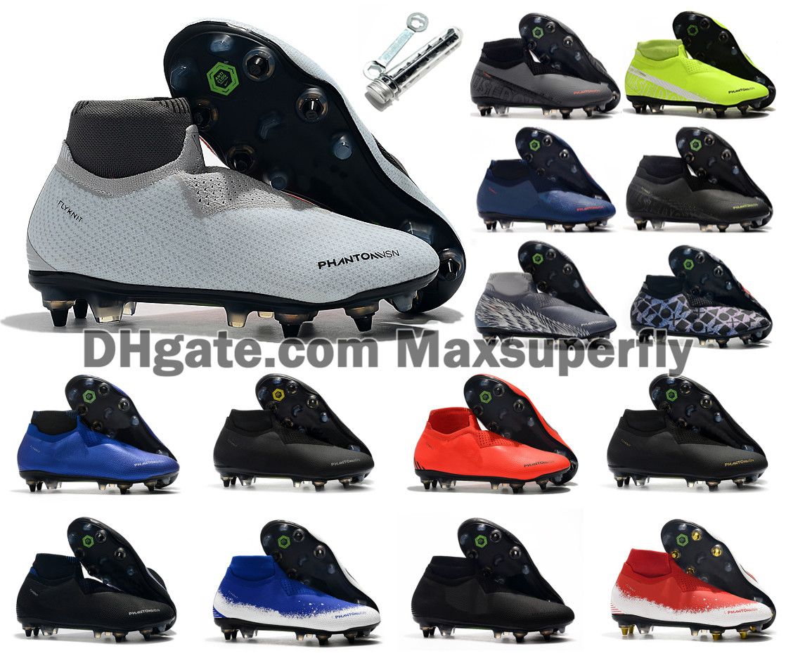 Compra 2020 Phantom Visión VSN Elite DF SG Pro Anti Zueco Fuego Nuevas  Luces Para Hombre De Acero Pico Alto De Tobillo Tacos De Fútbol Fútbol  Tamaño De Los Zapatos De Estados