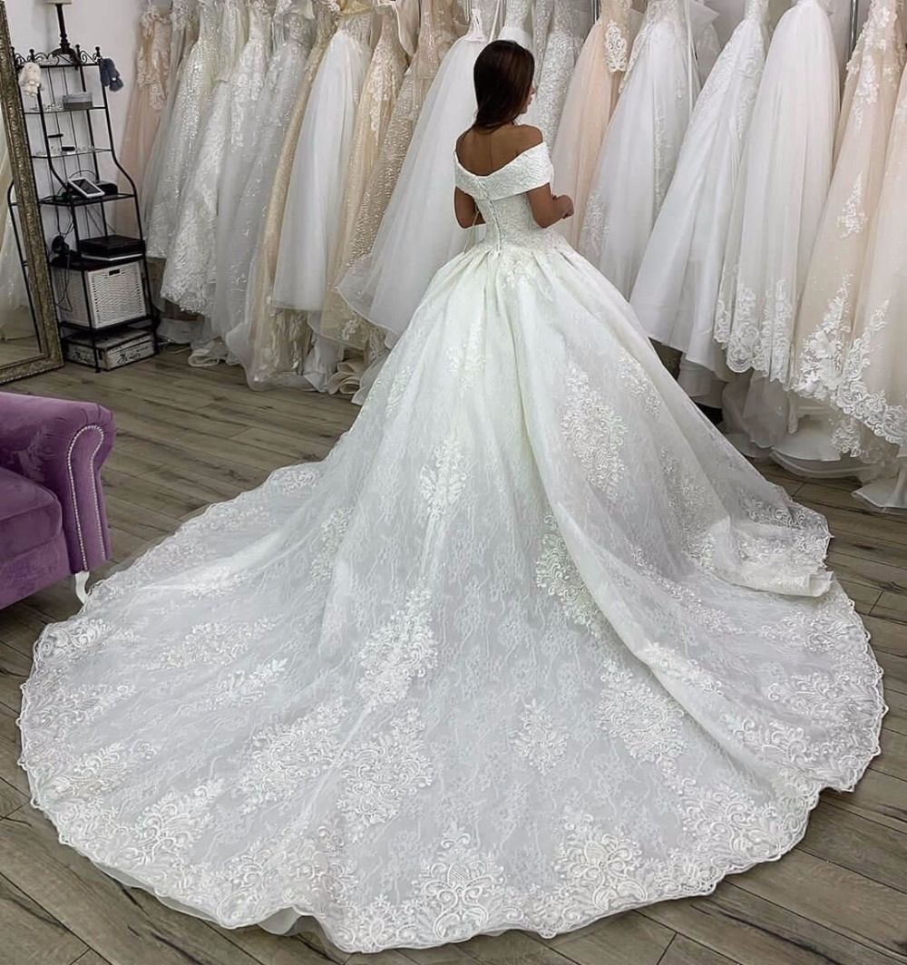 drop waist ball gown