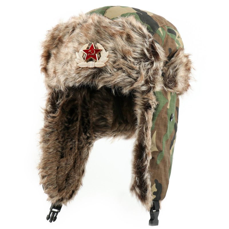 Ushanka Russian Hat With Faux Fur 