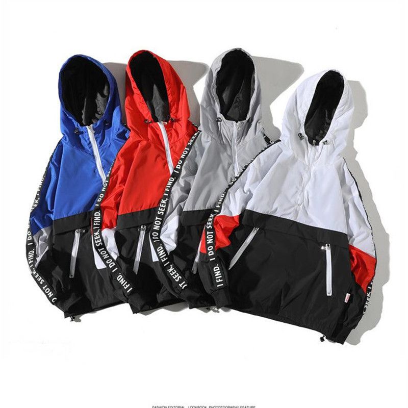 19 Top Brand Mens Techwear Autumn Windbreaker Panelled Color Hooded Jackets Us Size High Street Clothes From Dh Powerseller 45 36 Dhgate Com