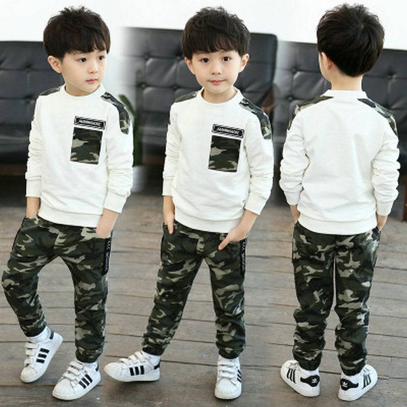 Nuevos Niños ropa de diseñador niños Ropa militar Conjuntos de ropa Niños  jóvenes Tops + Pantalones