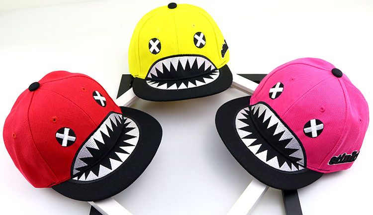 2019 New Fashion Animated Boy Baseball Cap Cartoon Boy Shark Hat