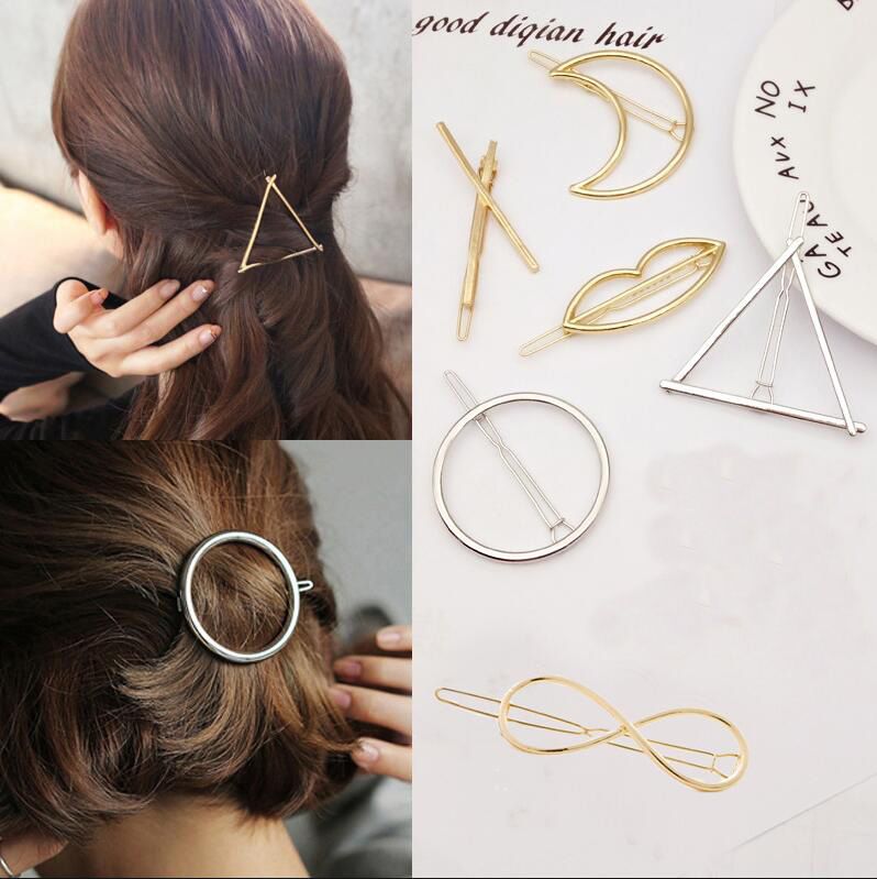 Geometric Hair Clip Stylish Hair Clip Hair Barrette Gold Half Moon Hair clip Accessoires Haaraccessoires Strikken & Clips Metal Minimalist Hair Clip Accessory 