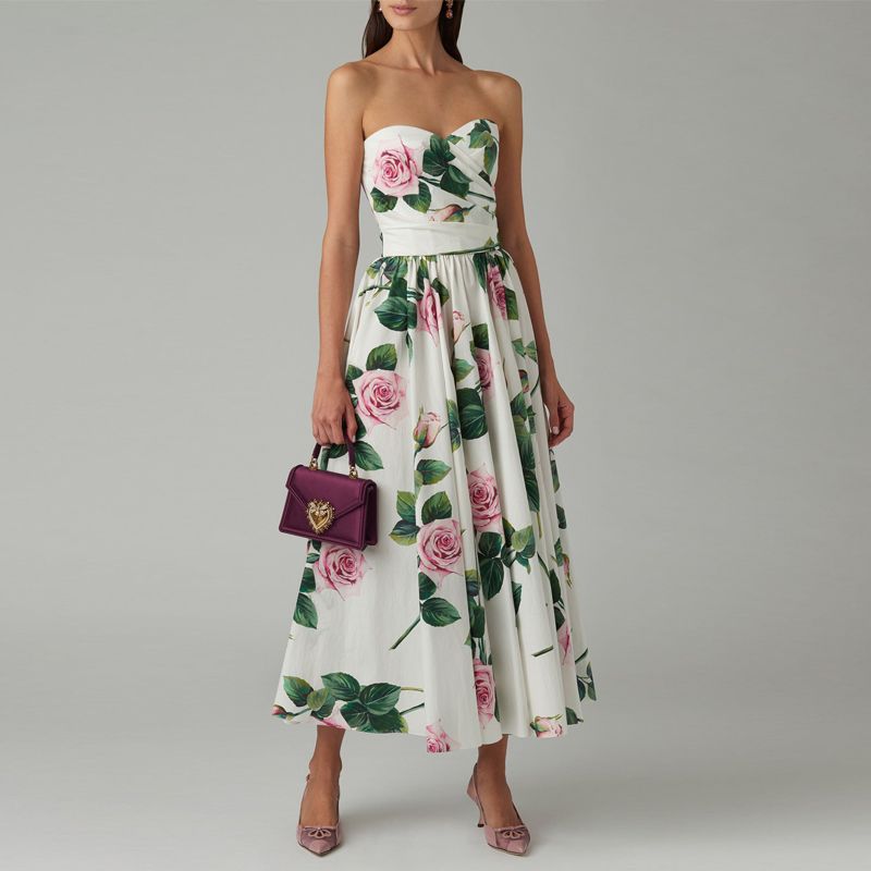 women's strapless summer dresses