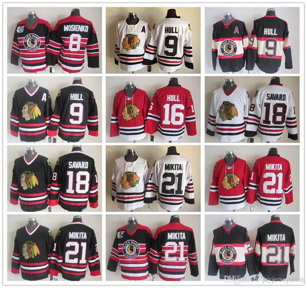 blackhawks old time jersey