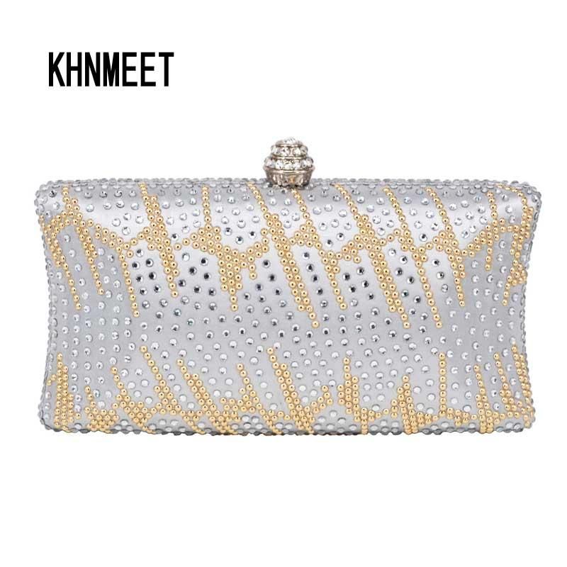 silver sparkly clutch