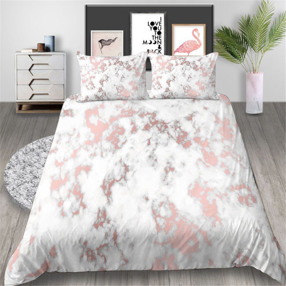 marble print bedspread