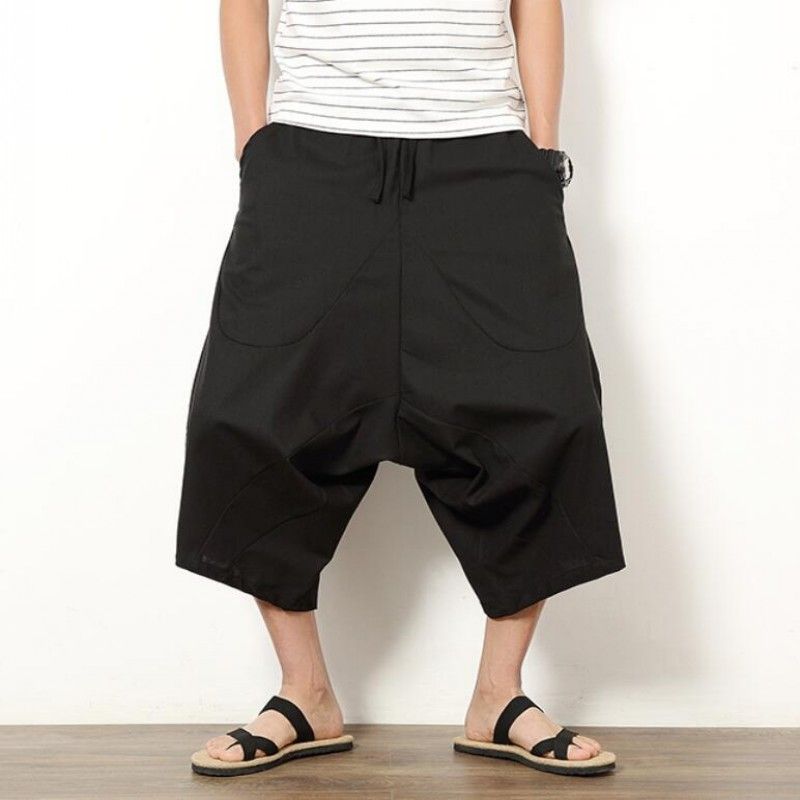 Acquistare Pantaloncini Da Uomo Estivi Samurai Boho Giapponesi Da Uomo  Estivi Hakama Pantaloni In Cotone In Lino i Pantaloni Larghi Fit Larghi  Taglia Grande Economico | Consegna Veloce E Qualità | It.Dhgate